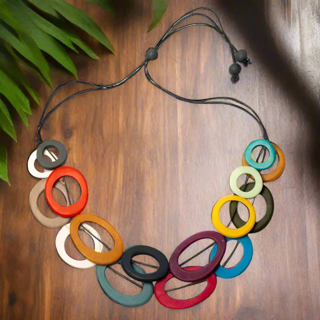 Double Strand Multi Hoop Necklace