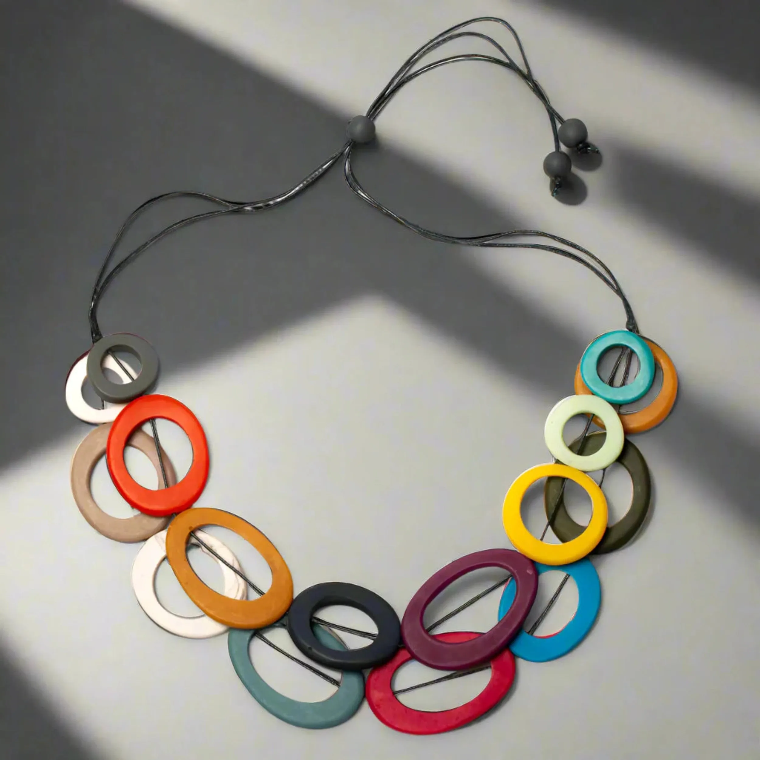 Double Strand Multi Hoop Necklace