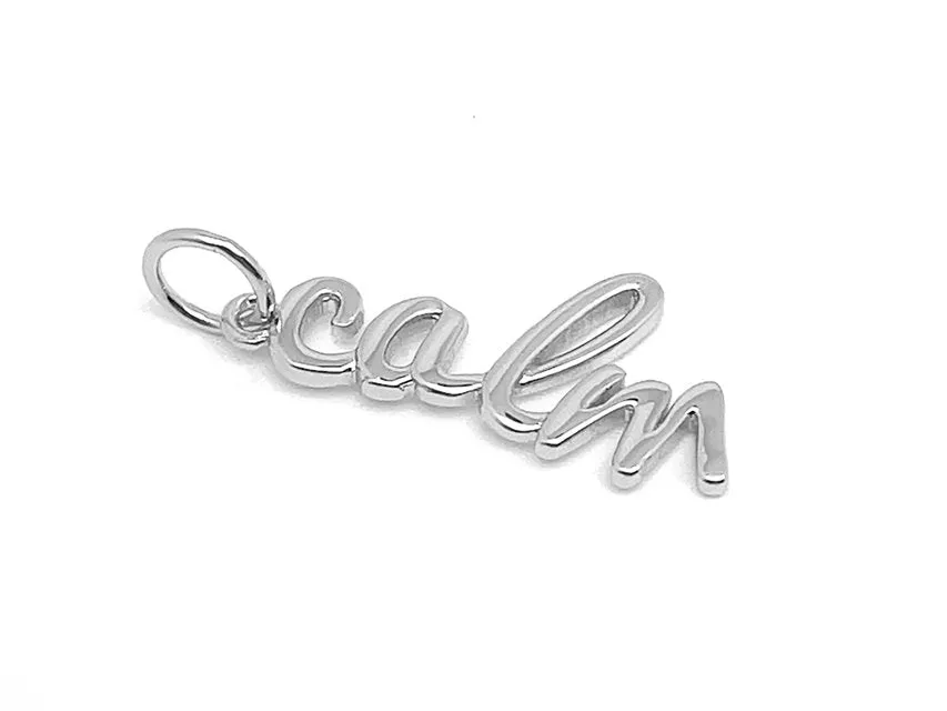 Elegant Calm Word Pendant