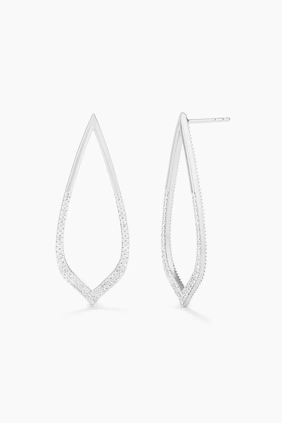 Ella Stein Petal Drop Earrings in Sterling Silver