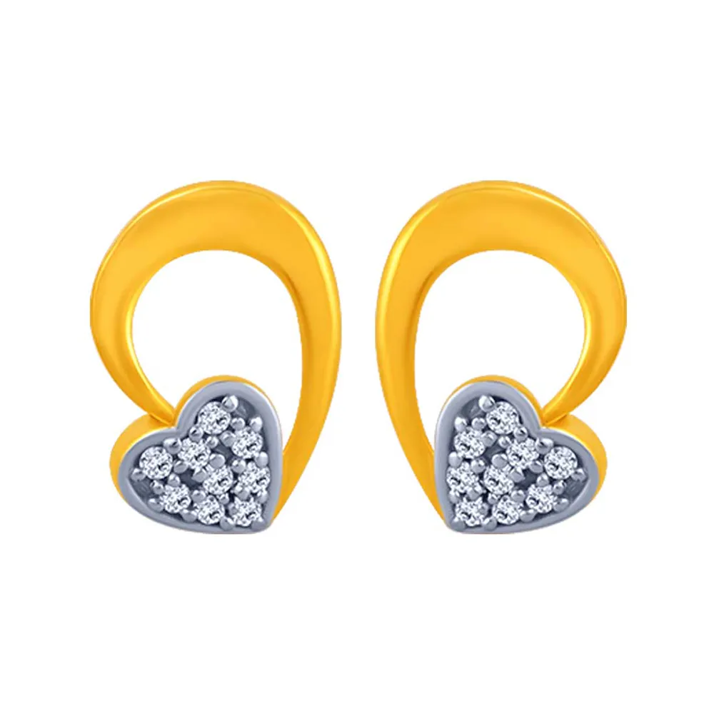 Exclusive Heart Shape 14k Gold Earrings