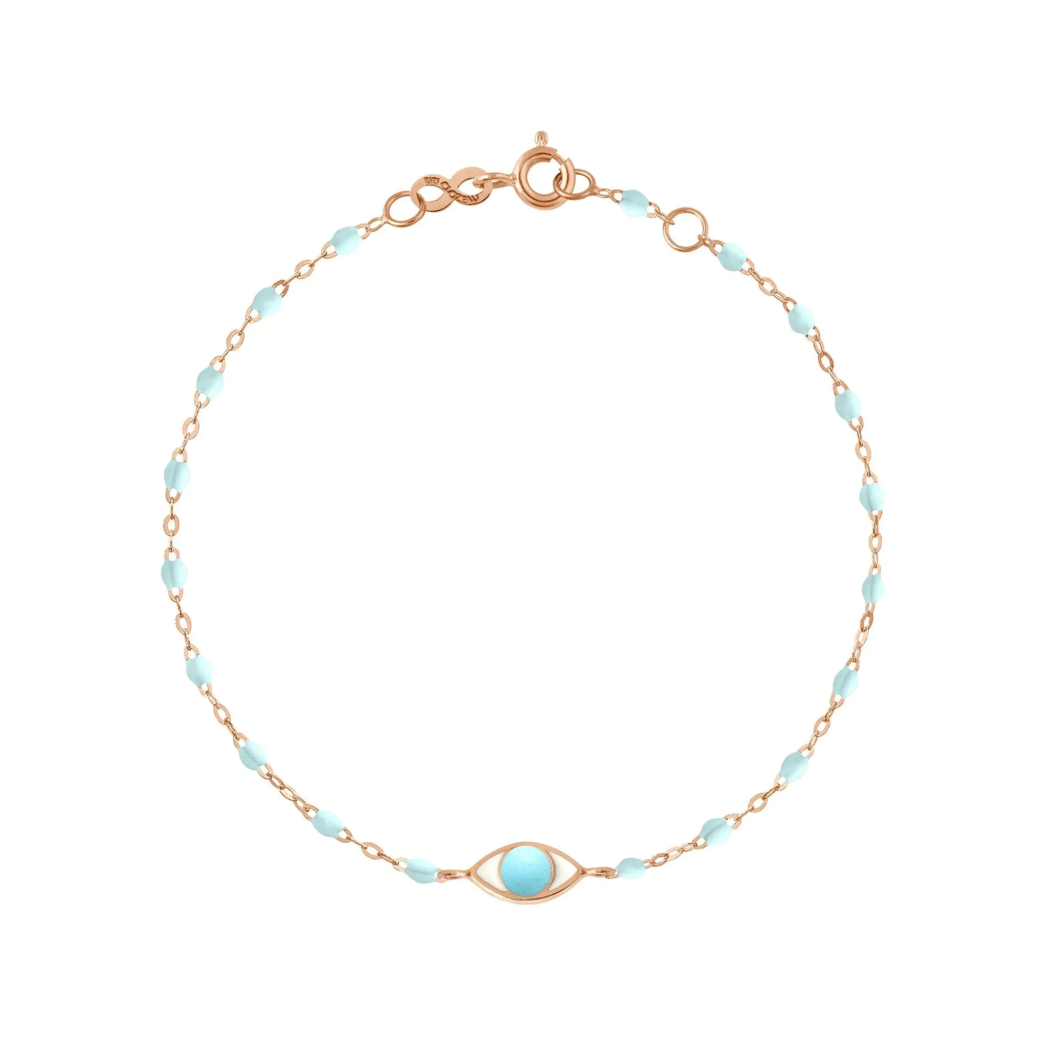 Eye Classic Gigi Baby Blue bracelet, Rose Gold, 6.7"