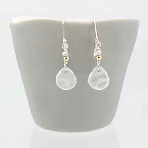 Fine Silver Oval Nugget Earrings