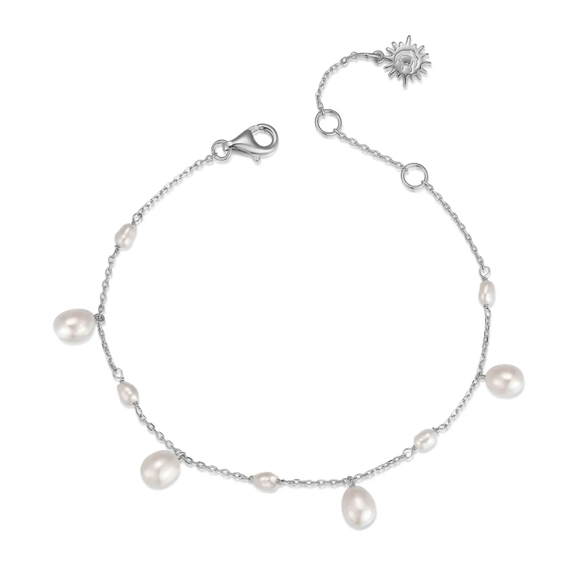 Freshwater Pearl Silver Dangle Bracelet - Surreal