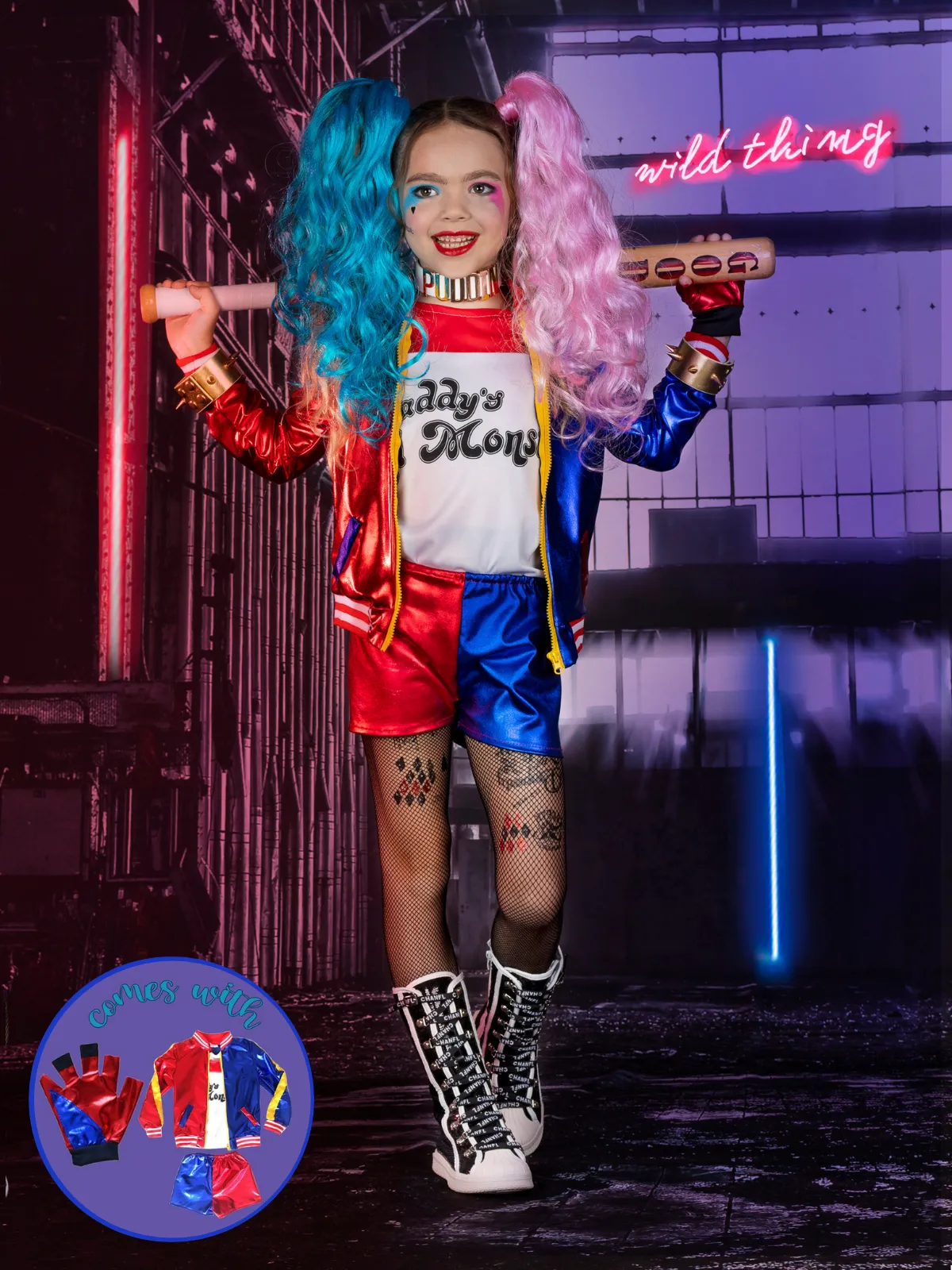 Girls Gotham Trickster Costume Set