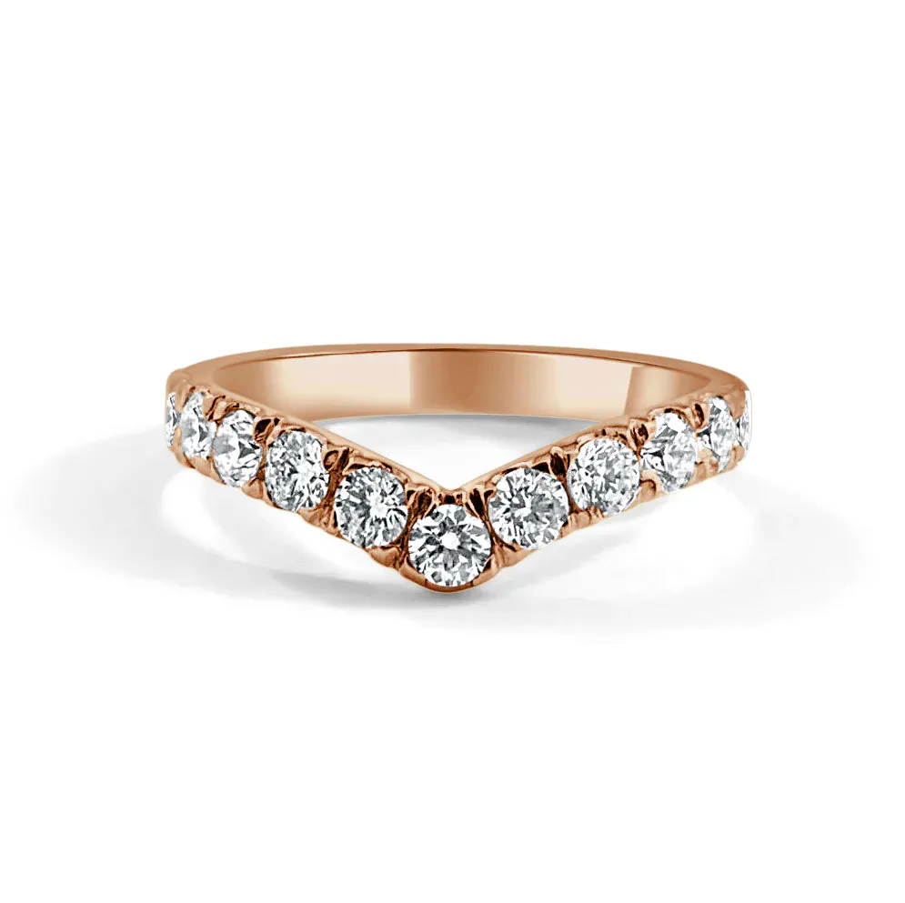 Gold & Diamond V Ring