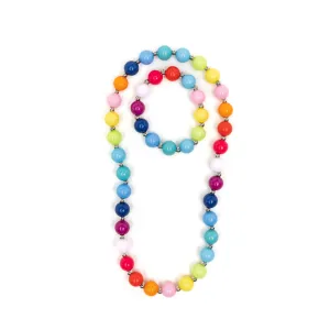 Great Pretenders Beaded Bubblegum Necklace & Bracelet Set