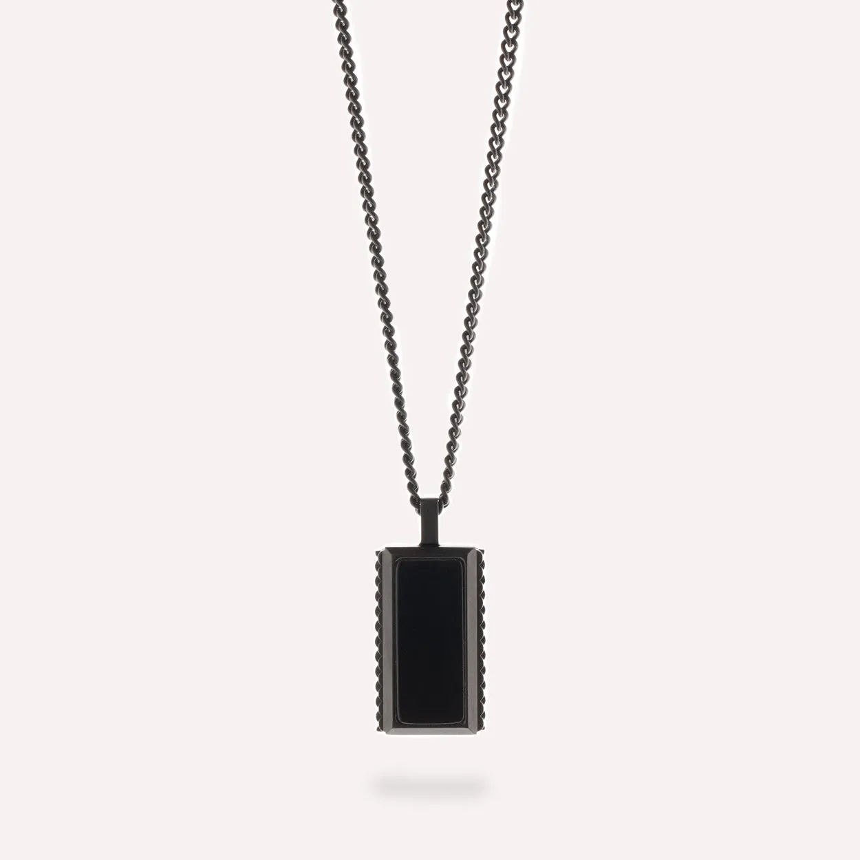 Hatton Gemstone Necklace Black/Black Onyx Adjustable 60-70cm/24-28'