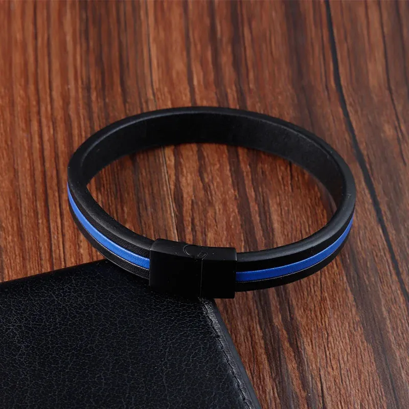 High Quality Leather Bracelet Men Classic Fashion Bracelet Magnet Clasp Design For Men Jewelry Gift