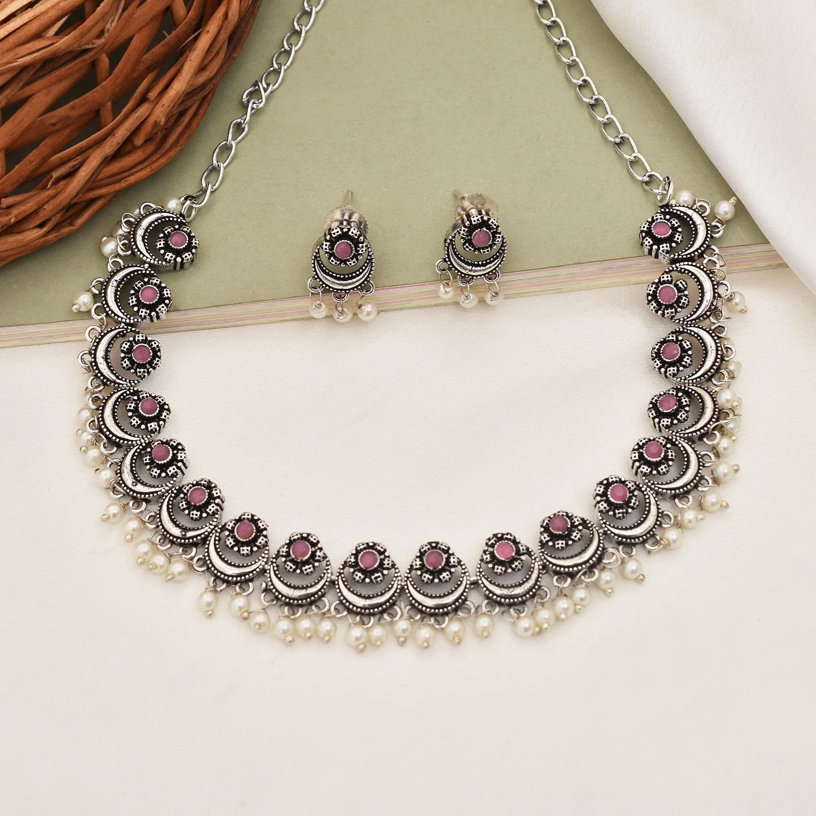 Inaya Floral Necklace Set - wxo