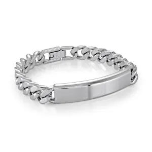 Italgem Men's 9.4mm Steel ID Bracelet