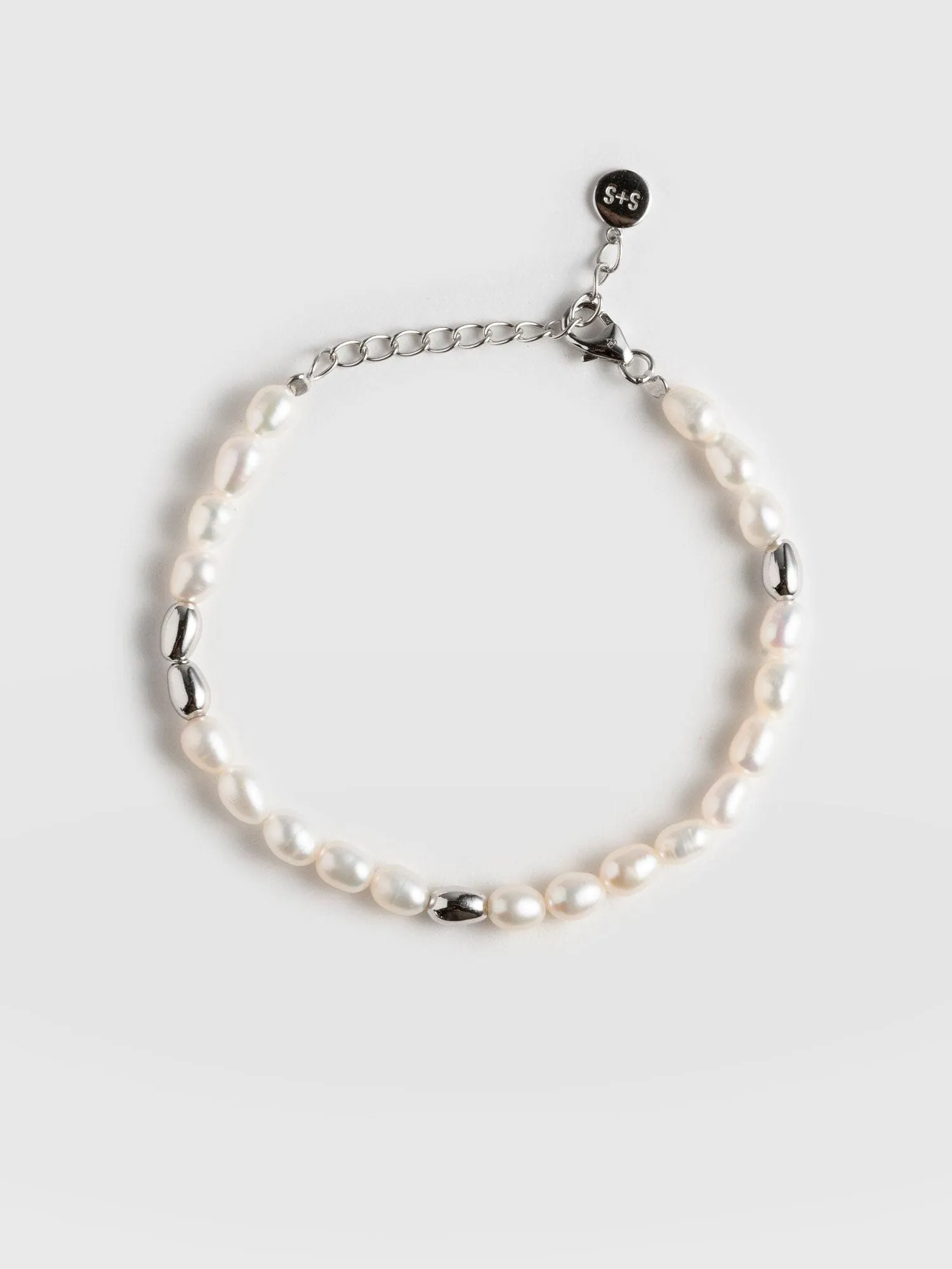 Jacqueline Pearl Bracelet - Silver