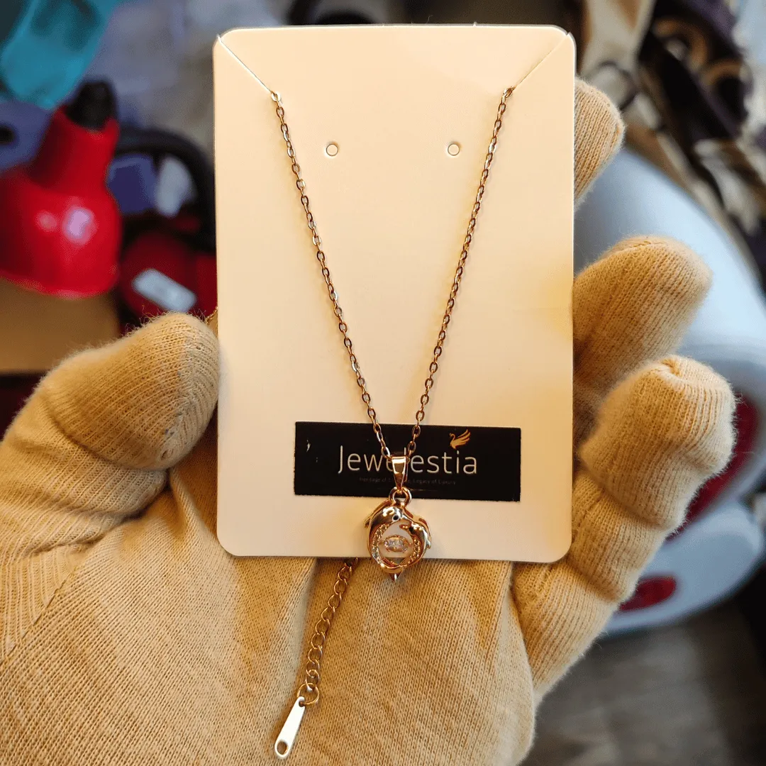 Jewelestia Enchanted Rose Gold Necklace