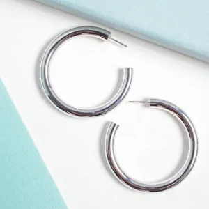 Large Tube Hoop Earrings