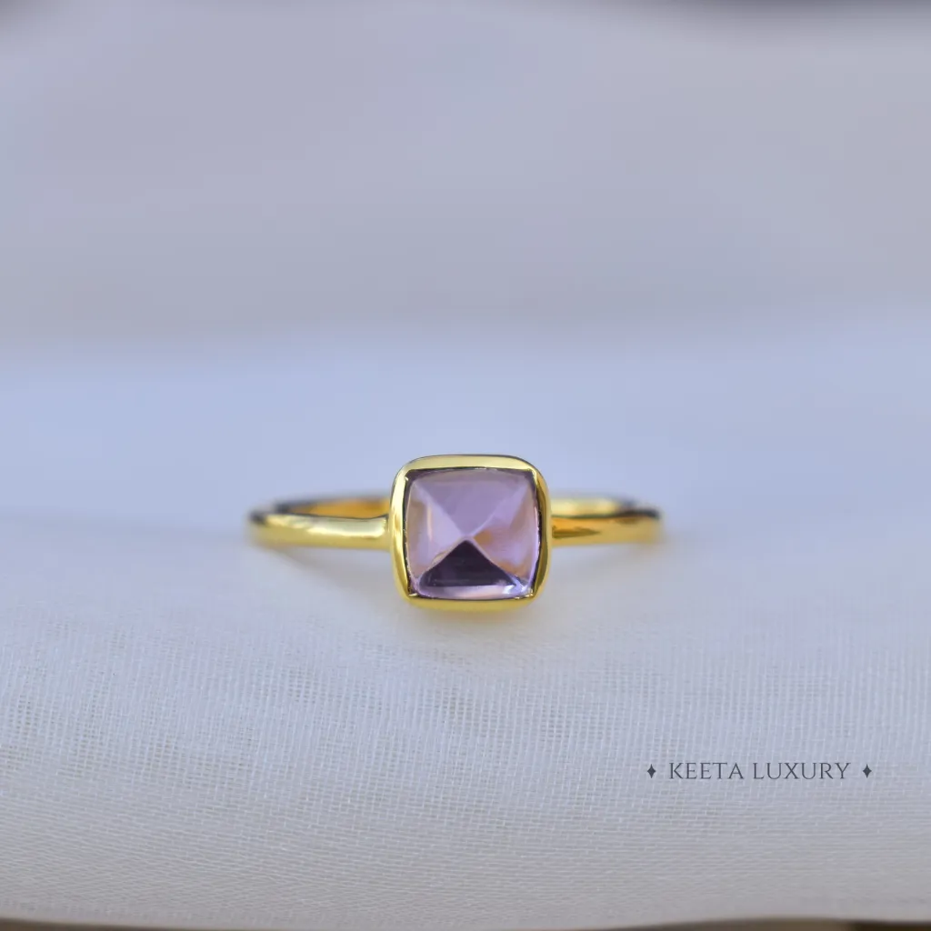 Lavender Square - Amethyst Ring