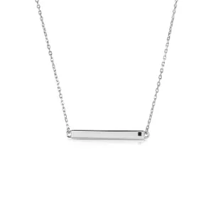 LINEAR BAR BLACK DIAMOND WHITE NECKLACE