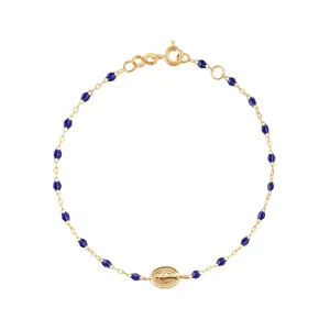 Madone Charm Classic Gigi Lapis bracelet, Yellow Gold, 6.7"