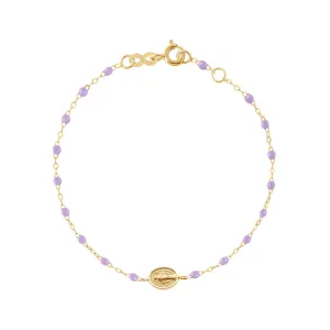 Madone Charm Classic Gigi Lilac bracelet, Yellow Gold, 6.7"