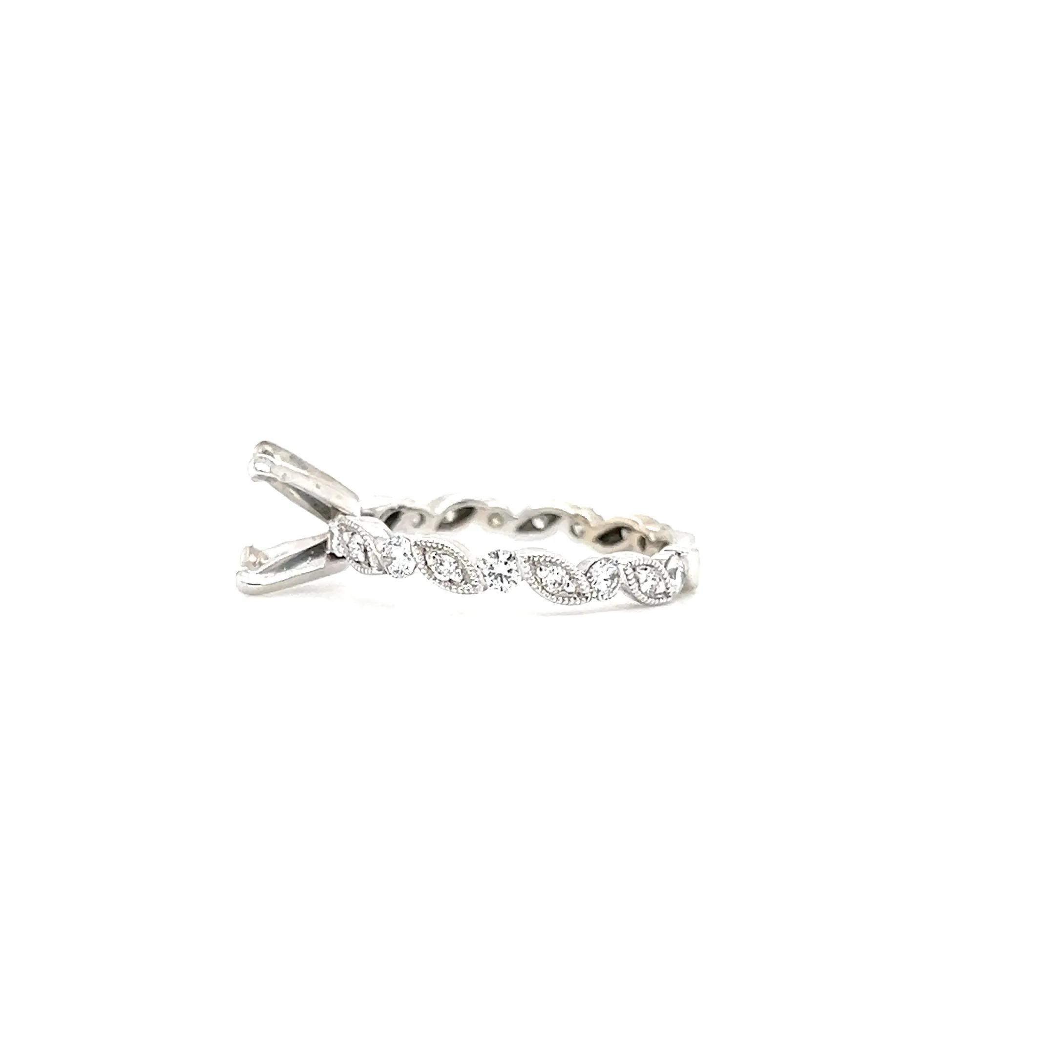 Marquise Diamond Ring Setting with 0.45ctw of Diamonds in 14K White Gold