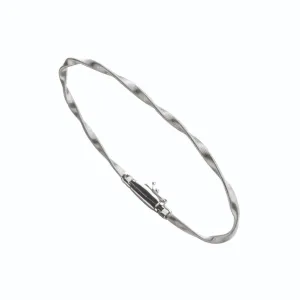 Marrakech White Gold Stackable Bangle BG337 W 01