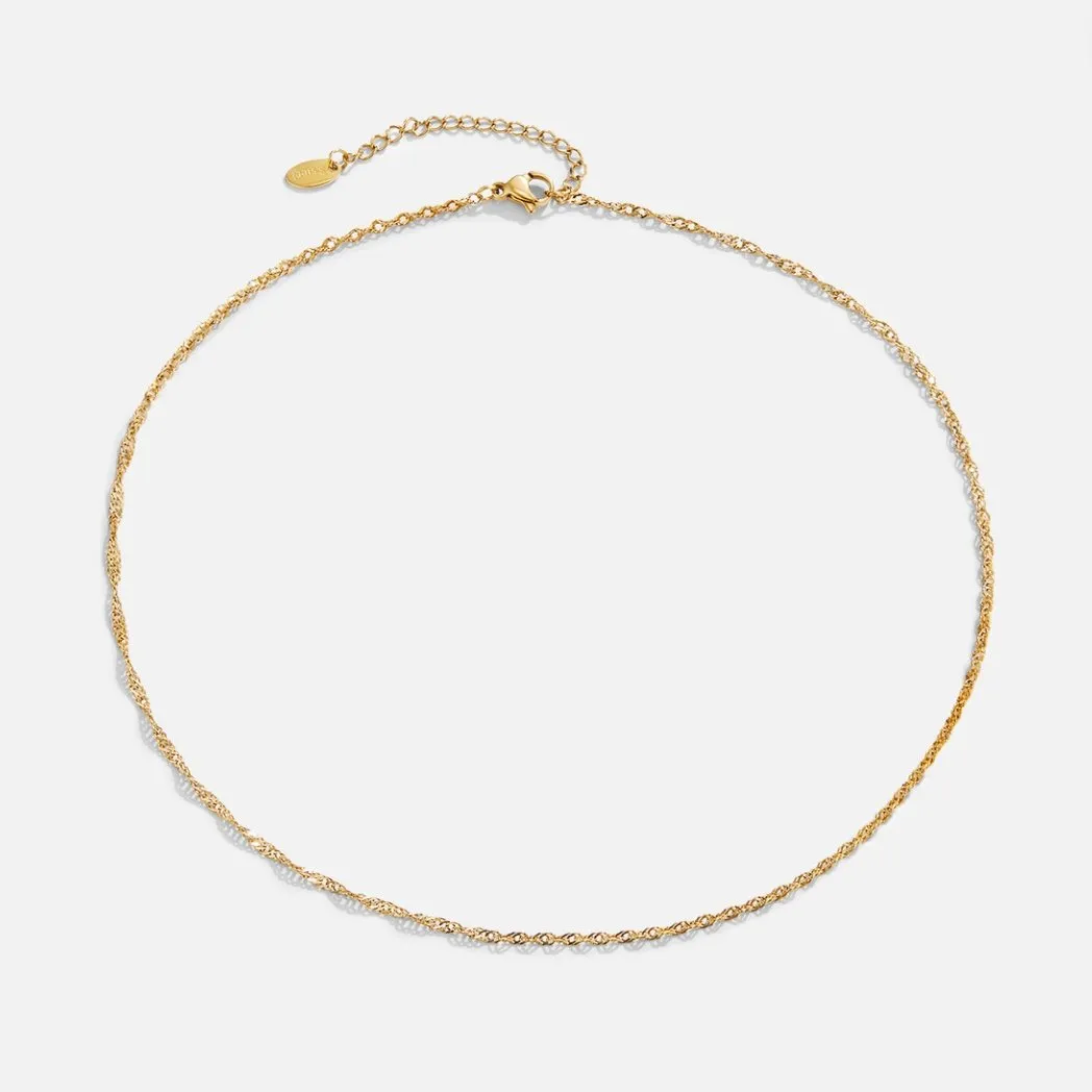 Mila Twist Gold Chain Necklace