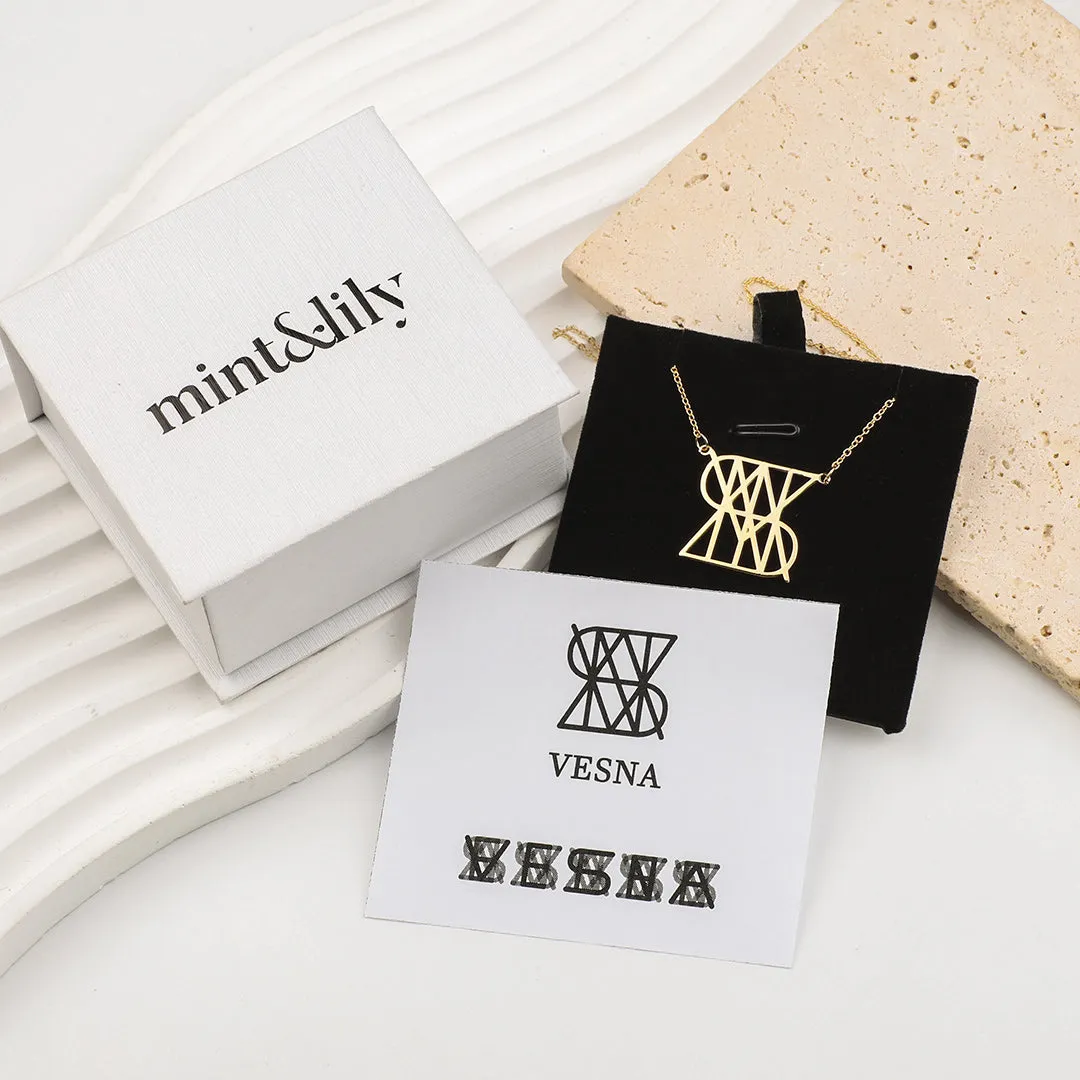 Minimalist Monogram Name Necklace