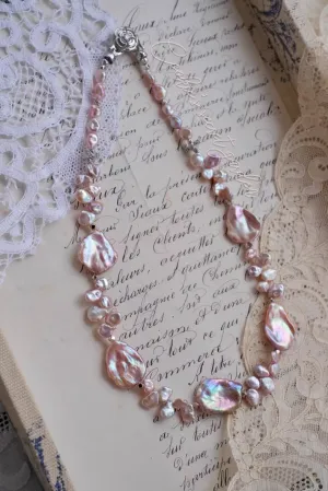 【Monet Garden Collection】 Handmade Vintage Baroque Pearl Necklace