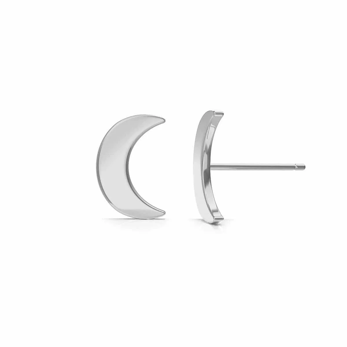 Moyen Solid Moon Studs