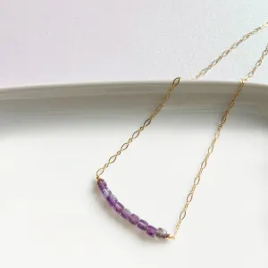 Mystic Amethyst Choker Necklace in Gold or Silver