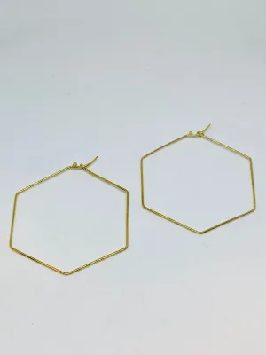 Nathan & Moe Octagon Gold Earrings