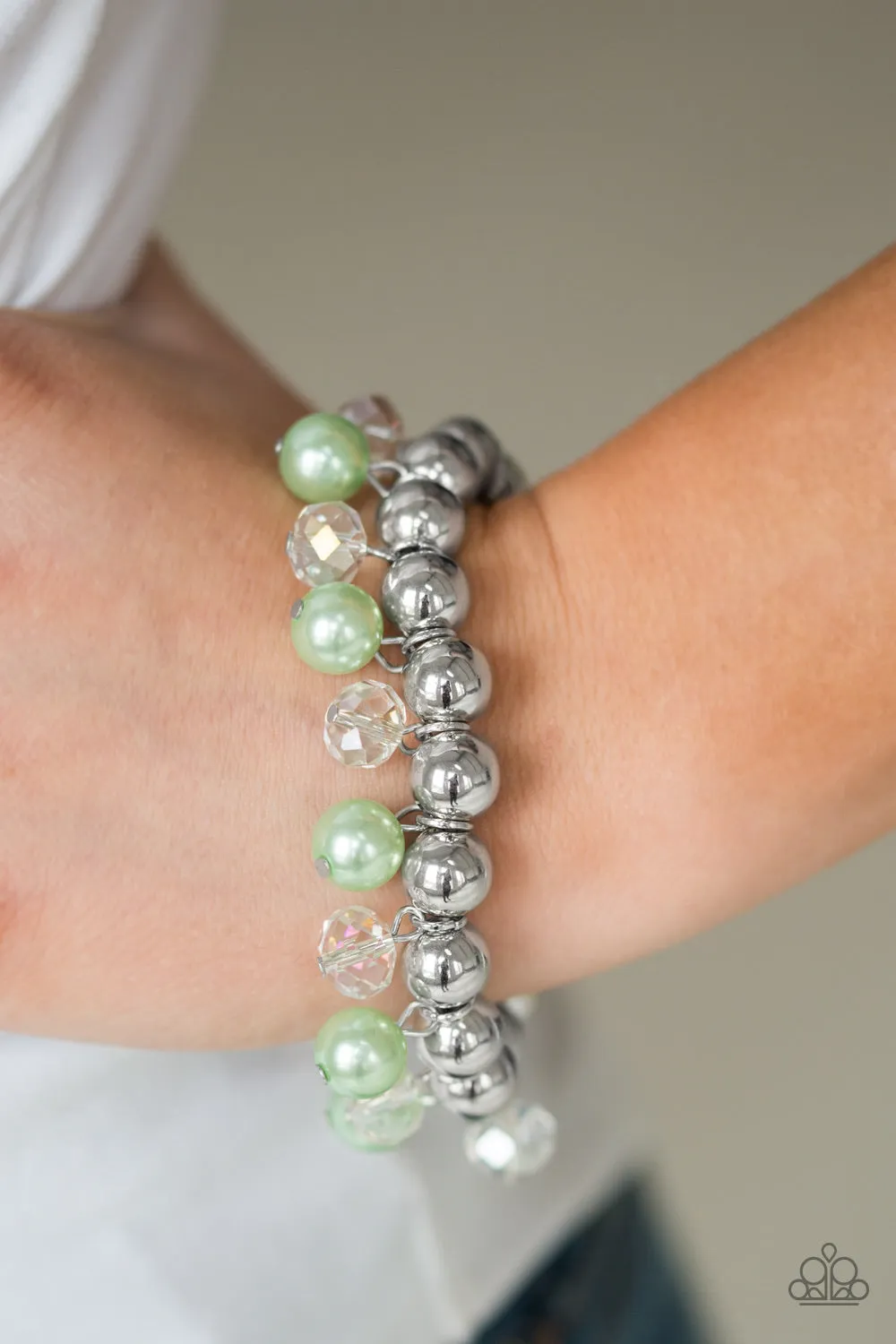 Paparazzi Accessories - Once In A Millennium Set #N91 Peg - Green Bracelet