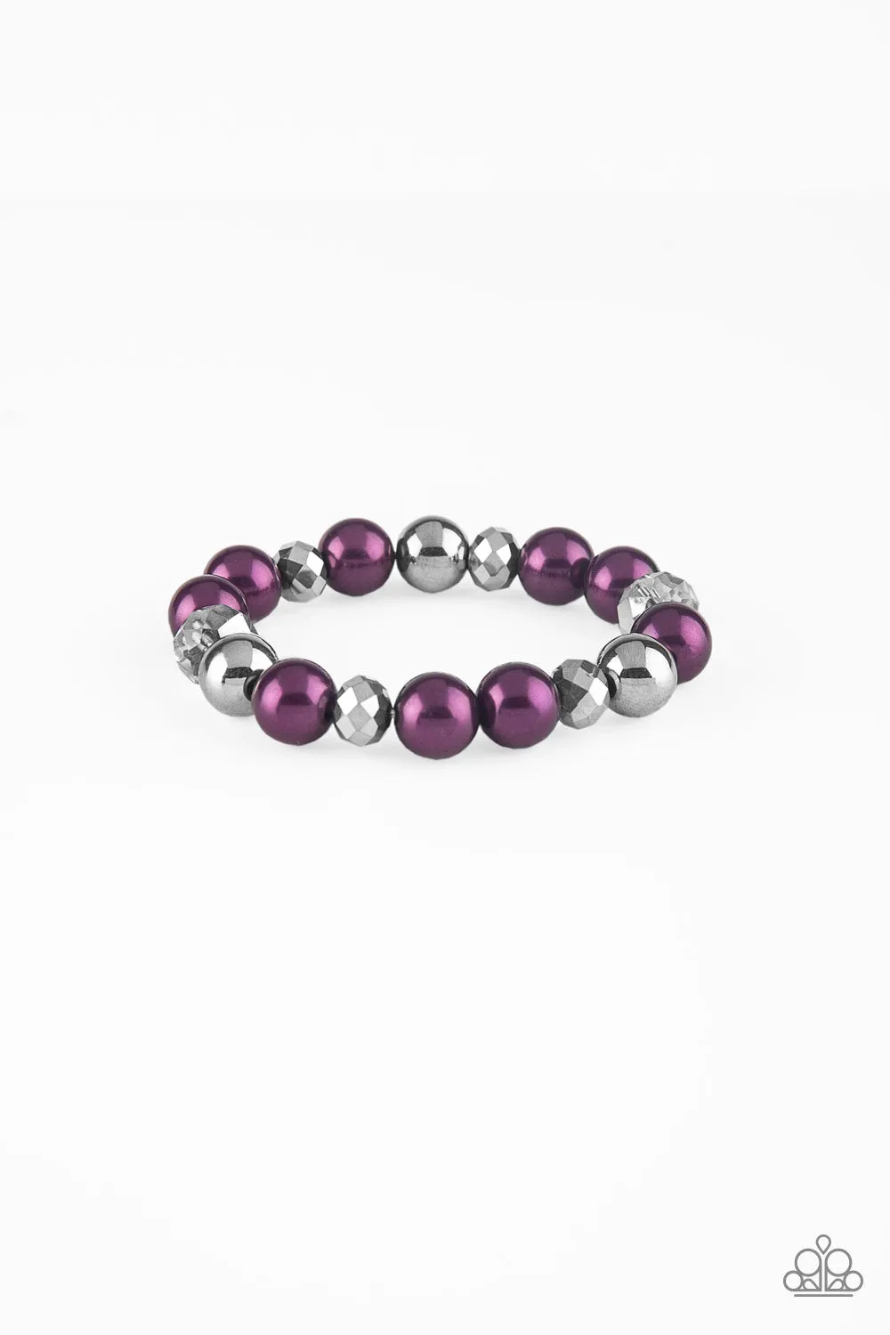 Paparazzi Accessories  - Very VIP #B192 Peg - Purple Bracelet