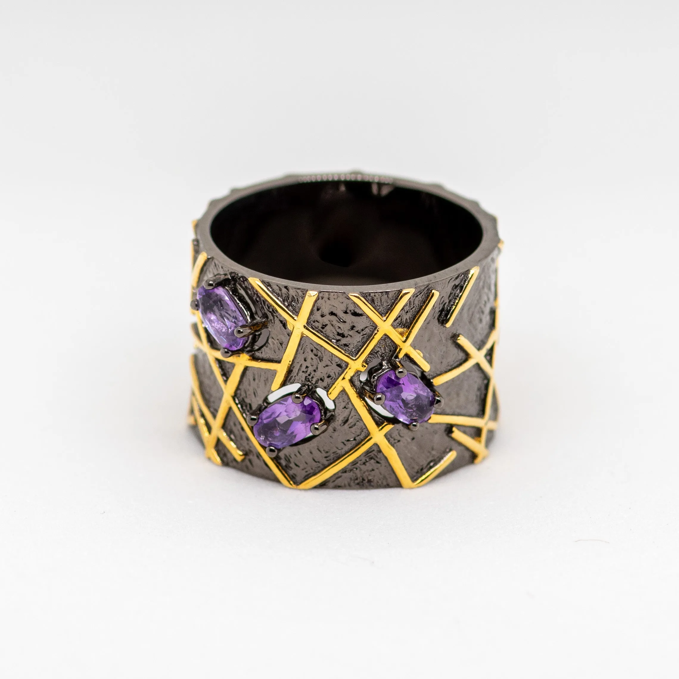 Paradox Amethyst Ring in Sterling Silver