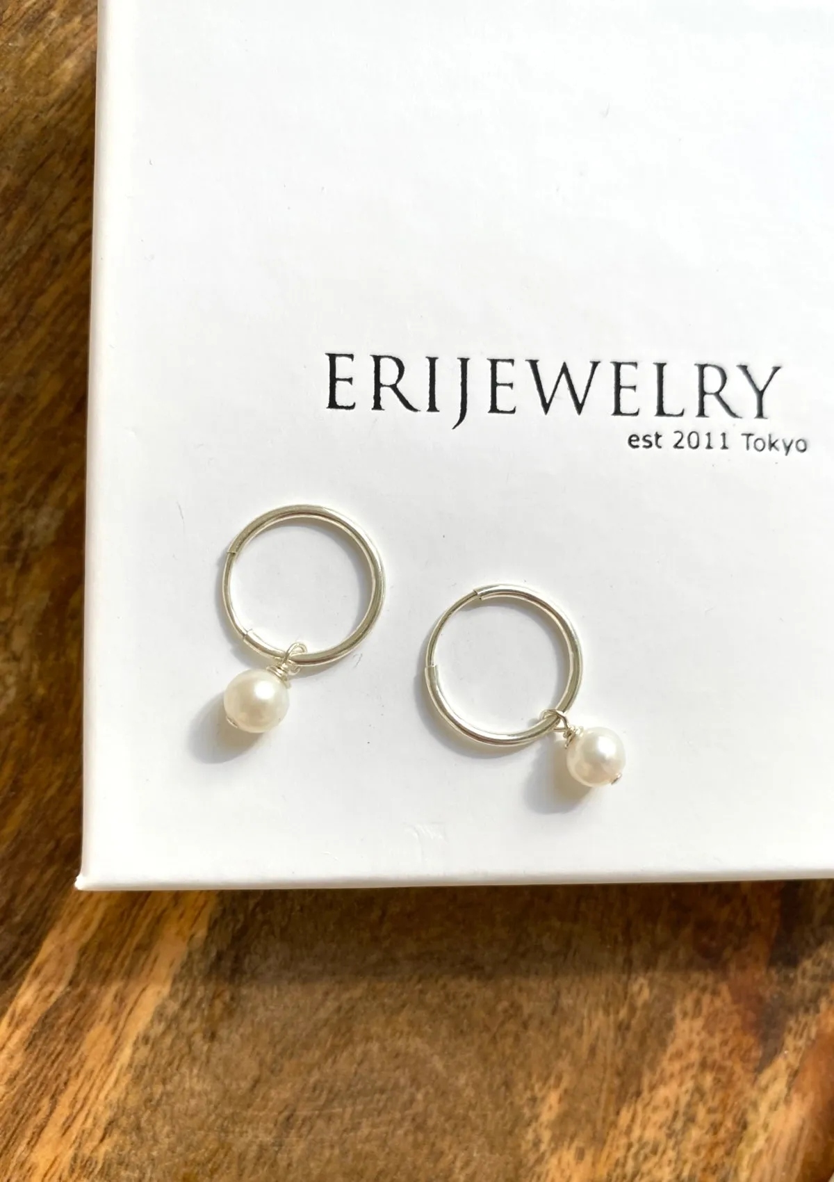 Pearl Infinity Hoops (14mm)