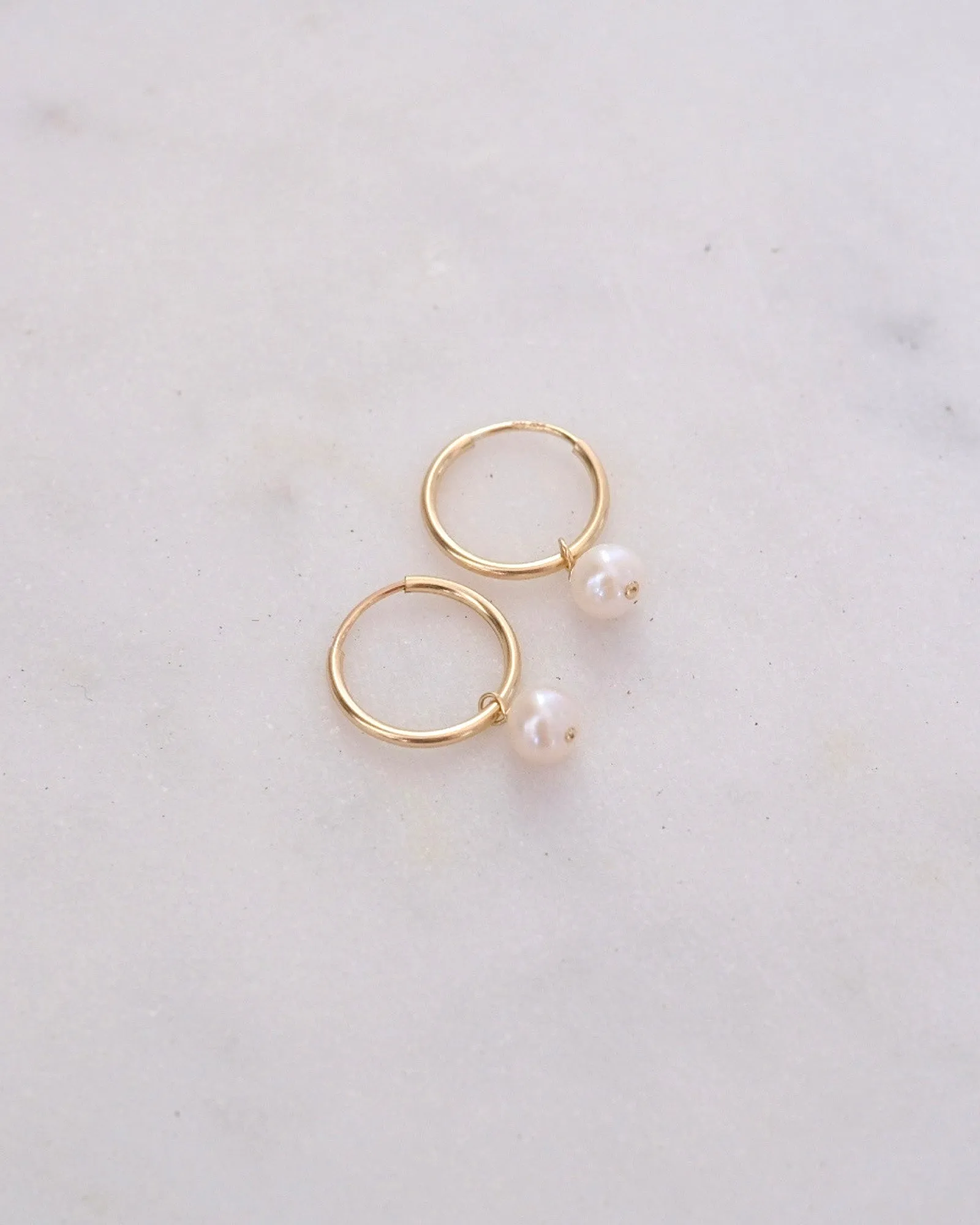 Pearl Infinity Hoops (14mm)