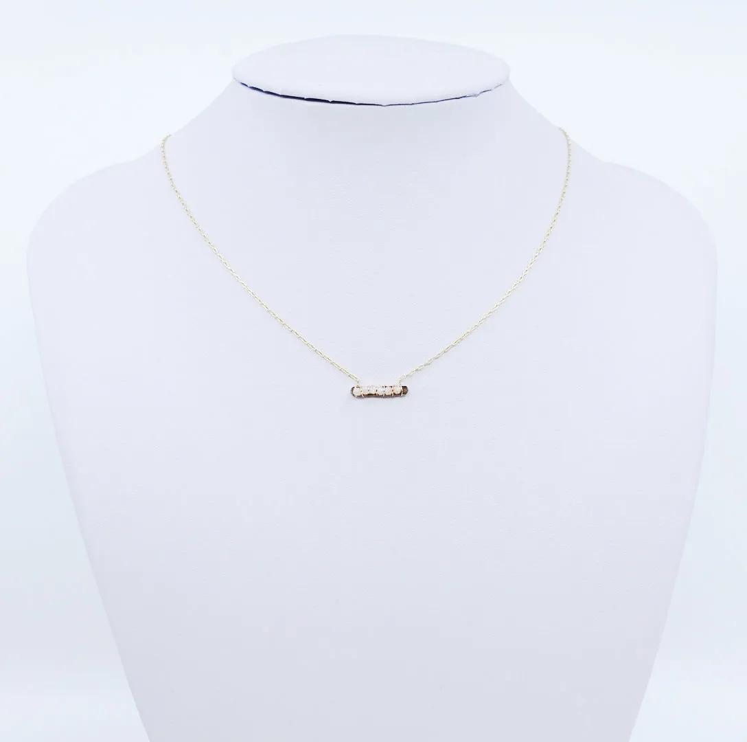 Radiance Floating Necklace and Triangle Earrings Set (Champagne)