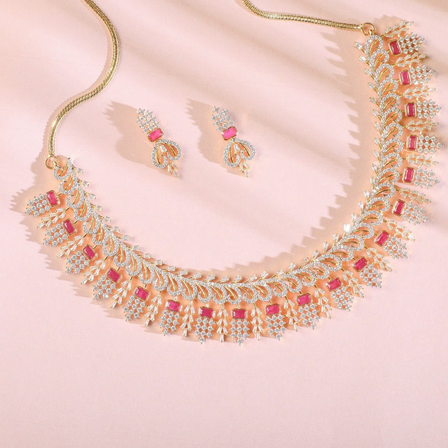 Radiance Statement CZ Necklace Set