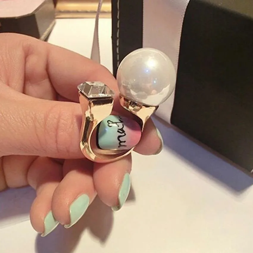 Rose Pearl Statement Ring