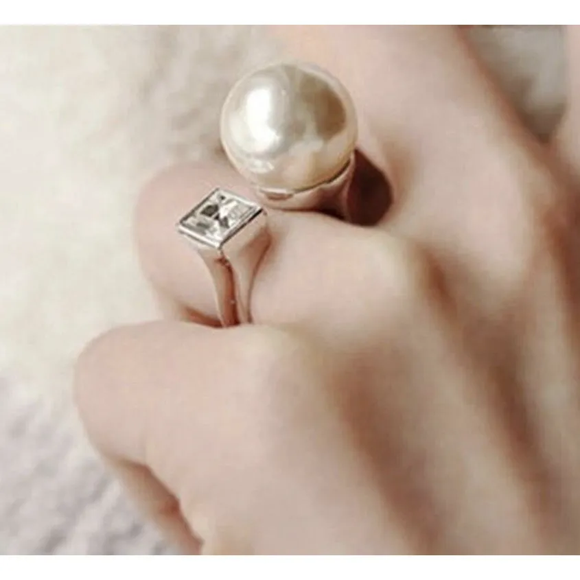 Rose Pearl Statement Ring