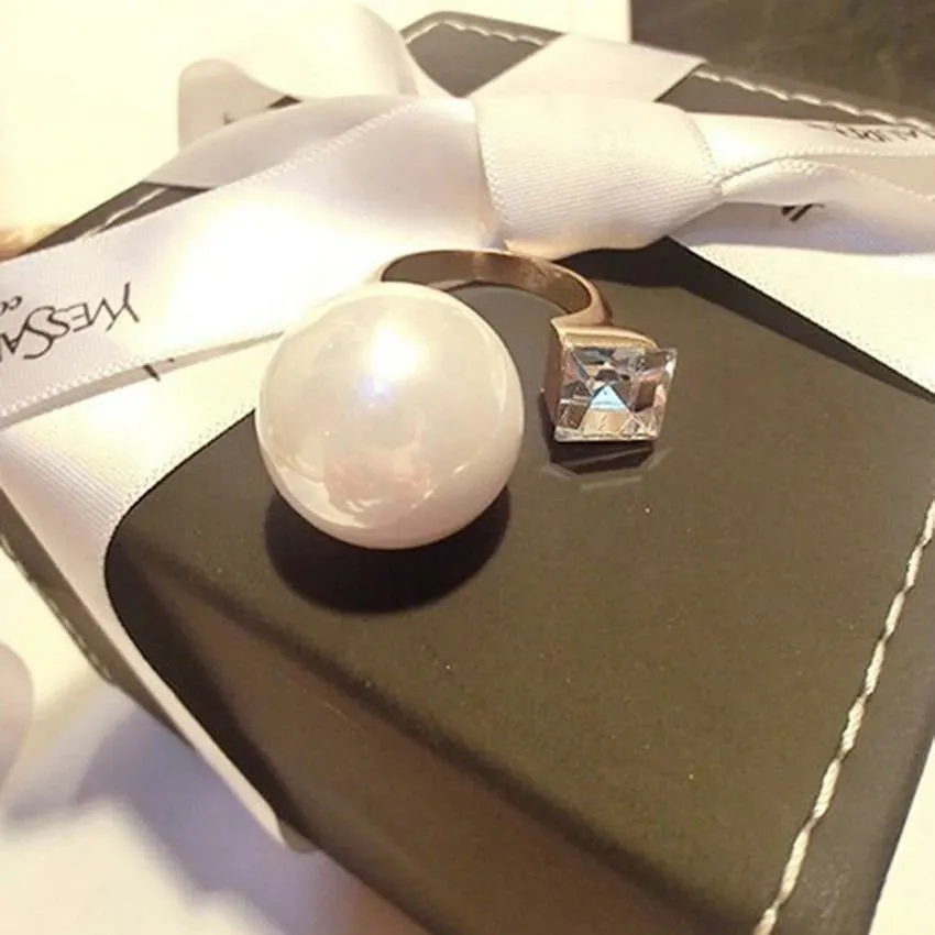 Rose Pearl Statement Ring