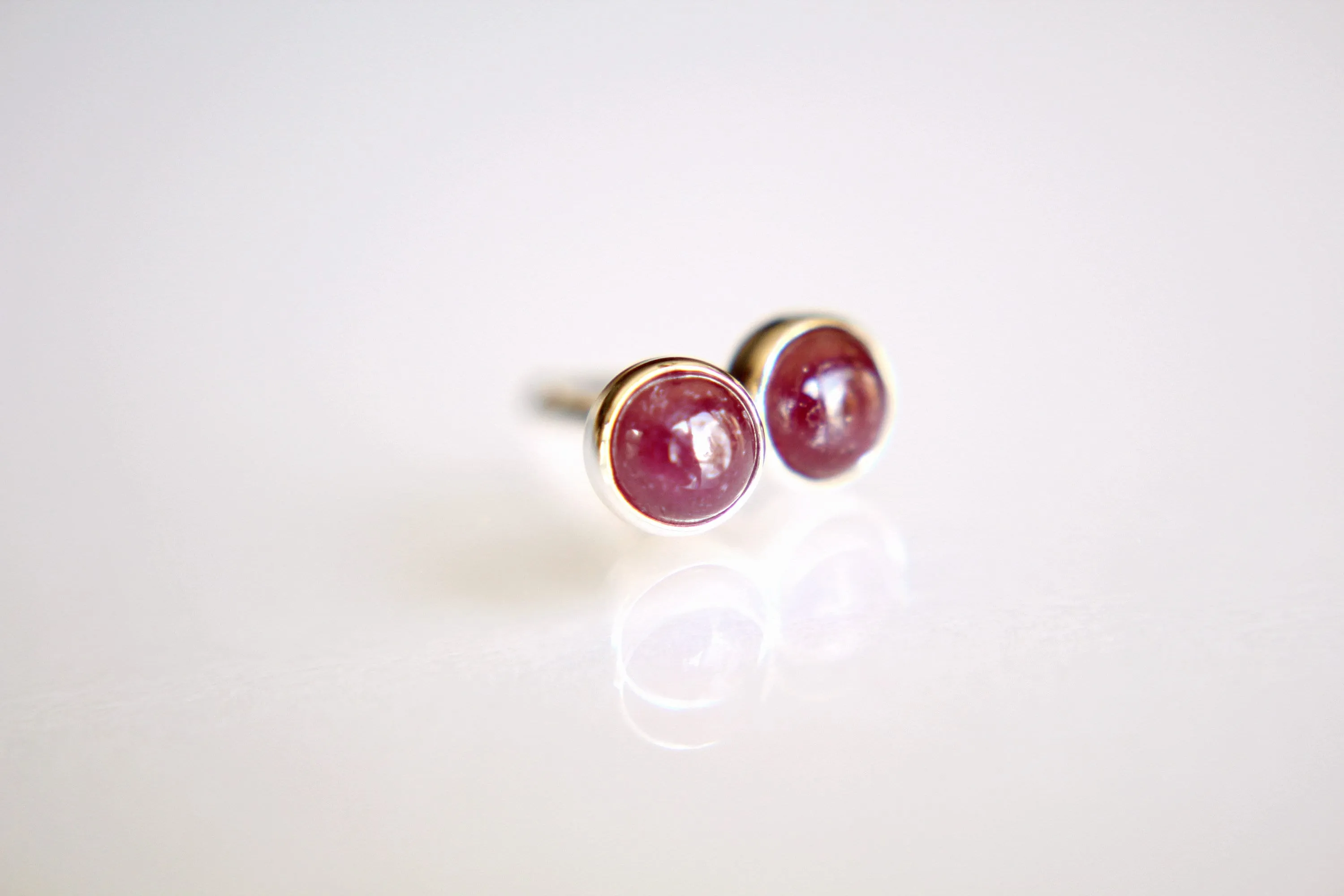 Ruby Earrings, Gemstone Earrings, Sterling Earrings, Post Earrings, Ruby Post Earrings, Small Earrings, Minimalist Earrings, Raw Ruby, Gift