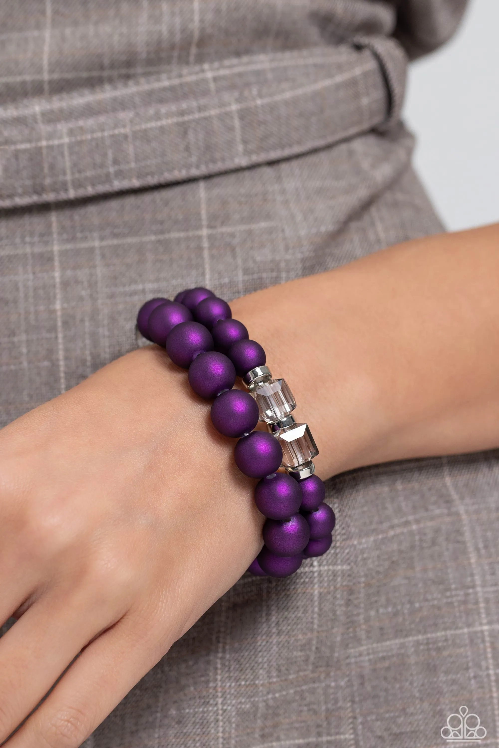 Shopaholic Showdown Purple-Bracelet