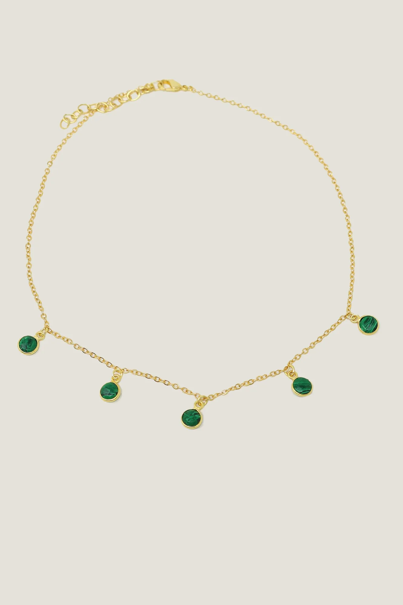 Sicily Necklace | Gold/Green