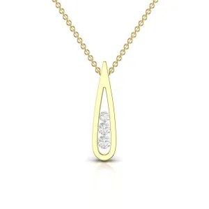 Sleek Silver Droplet Pendant Necklace