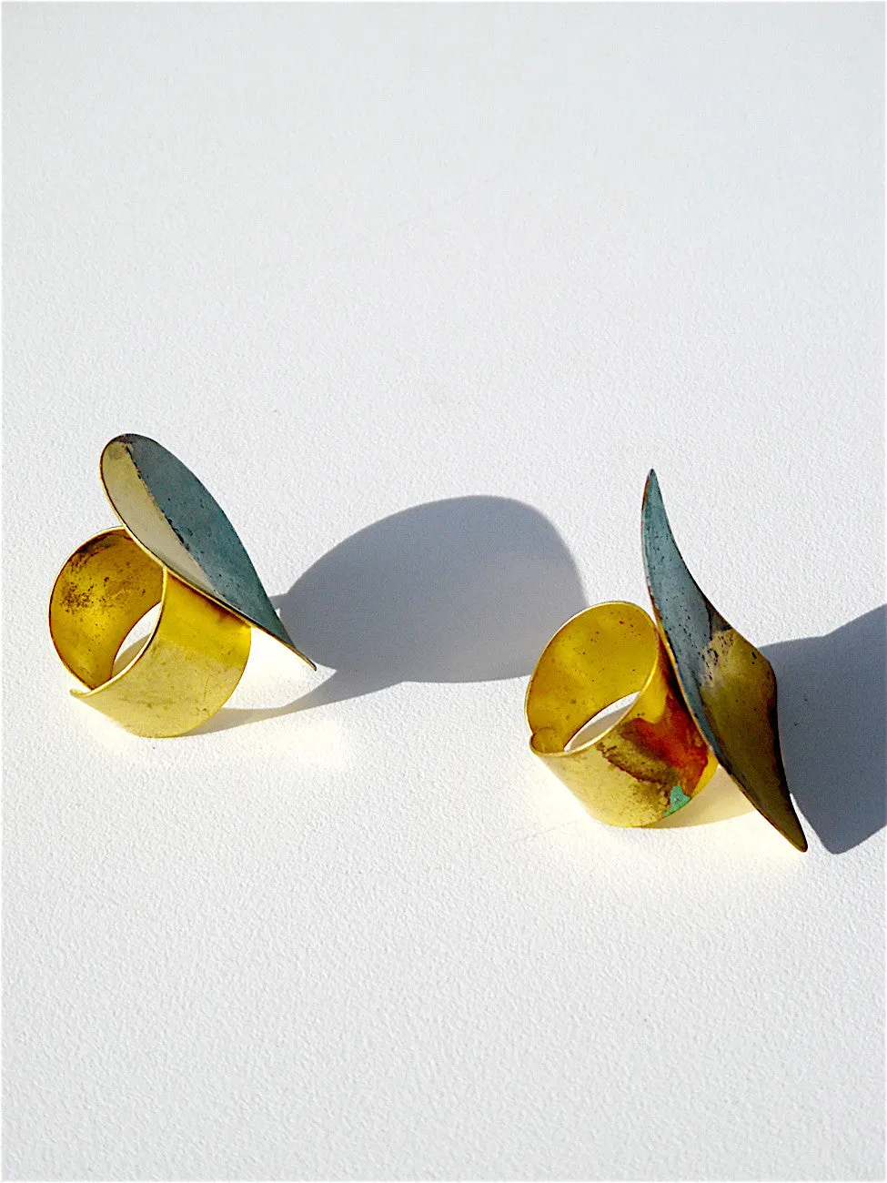 Statement Rings in Brass Gold Patina