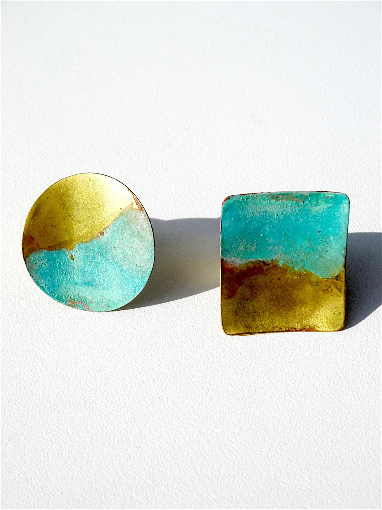 Statement Rings in Brass Gold Patina