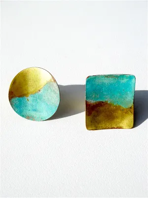 Statement Rings in Brass Gold Patina