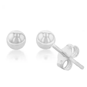 Sterling Silver Stud 4mm Ball Earrings