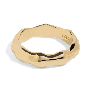 THE BAMBOO RING - 18k gold plated