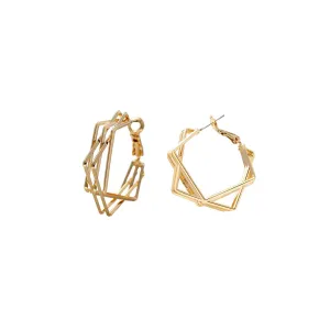 Thunder Clip Gold Earrings